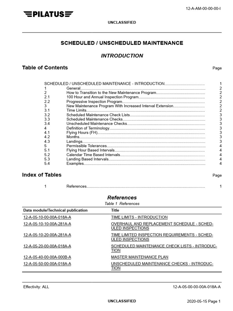 PC-12 Maintenance Program Overview | PDF | Aircraft | Aviation
