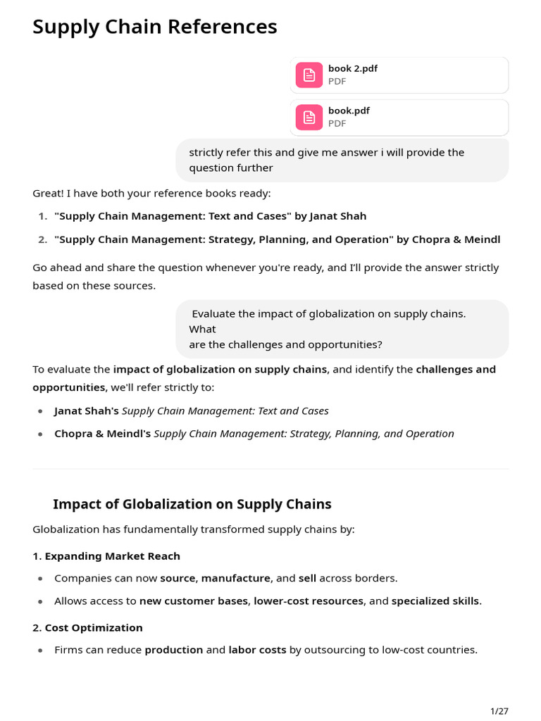Supply Chain References | PDF | Lean Manufacturing | Supply Chain
