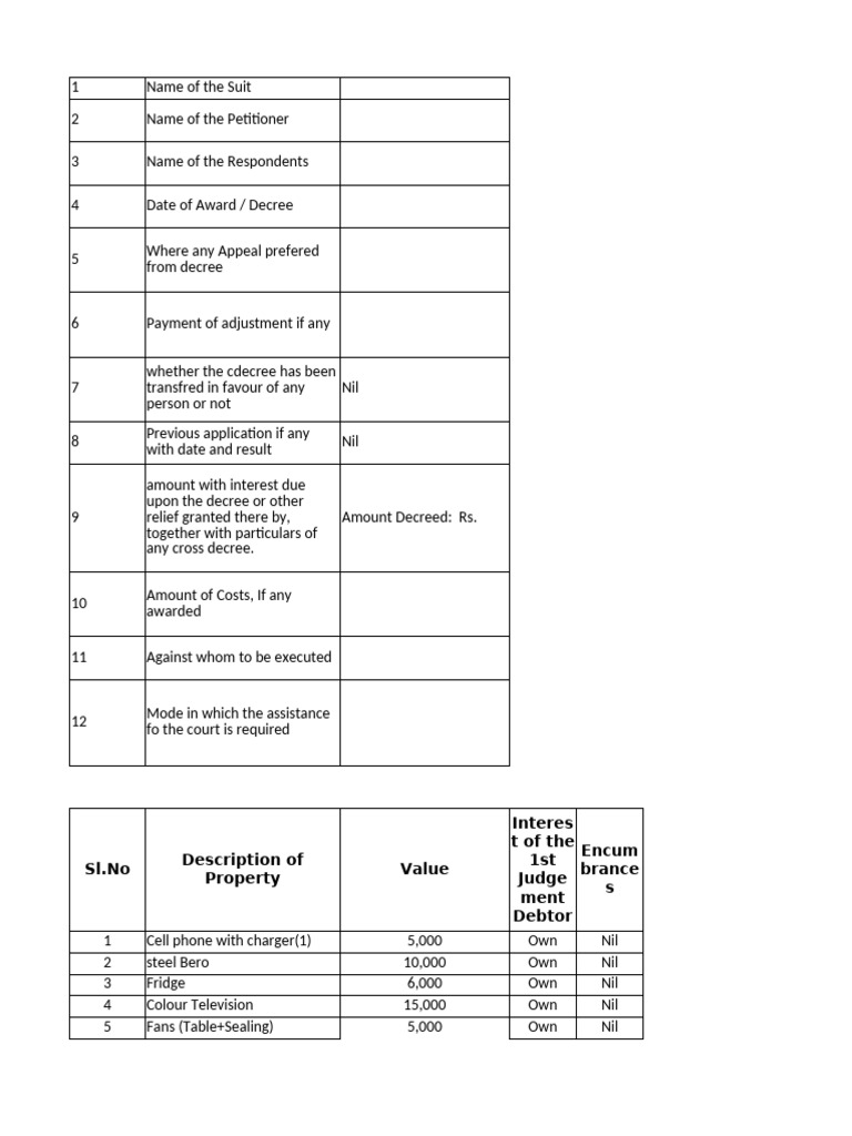 EP Application Format for Court | PDF