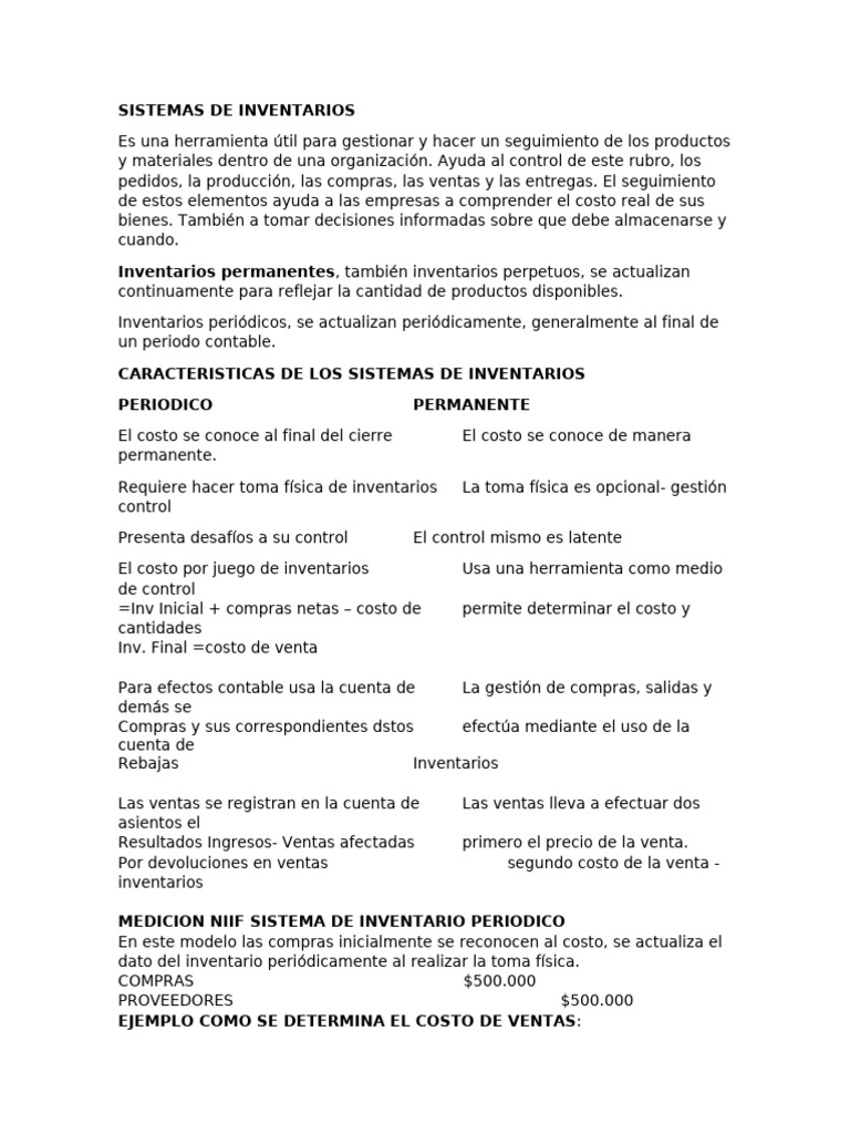 Sistemas de Inventarios | PDF | Contabilidad | Business