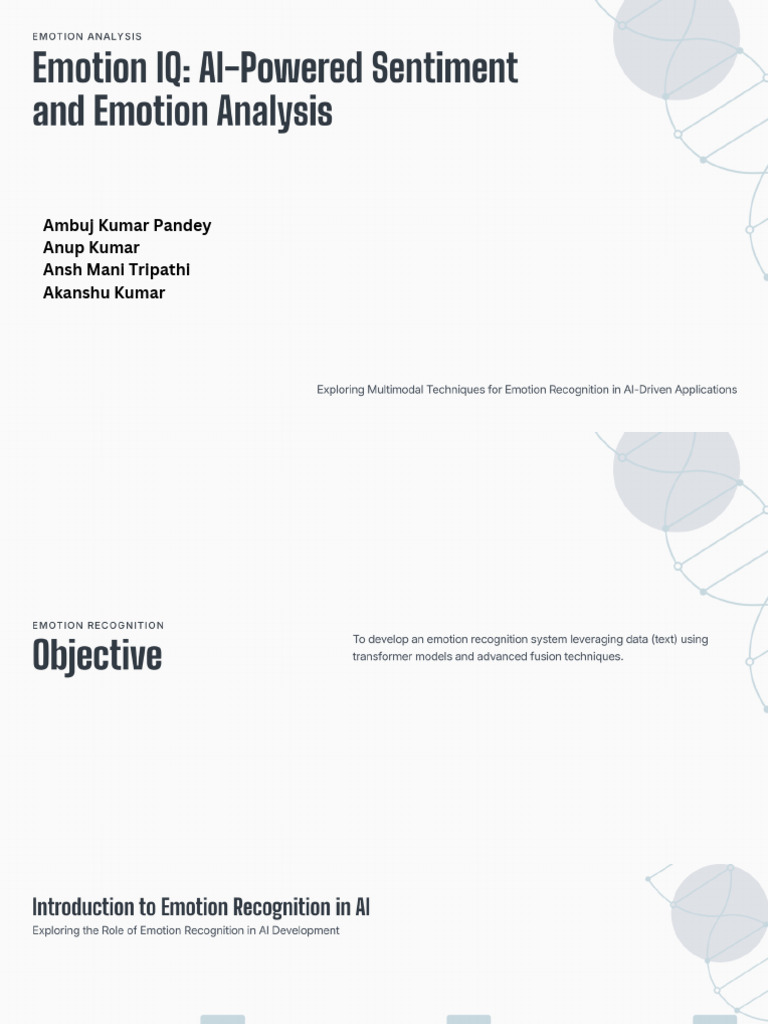 Emotion IQ - AI-Powered Sentiment and Emotion Analysis PDF | PDF
