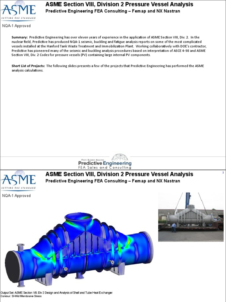 ASME VIII Div 2 Pressure Vessel Analysis | PDF | Submarines | Engineering
