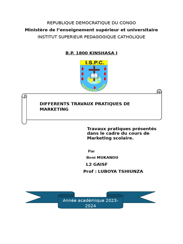 Marketing Scolaire en RDC : Concepts Clés | PDF | Commercialisation ...