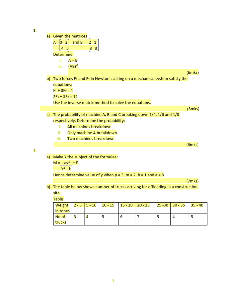 Maths Applications in Building Construction | PDF | Matrix (Mathematics ...