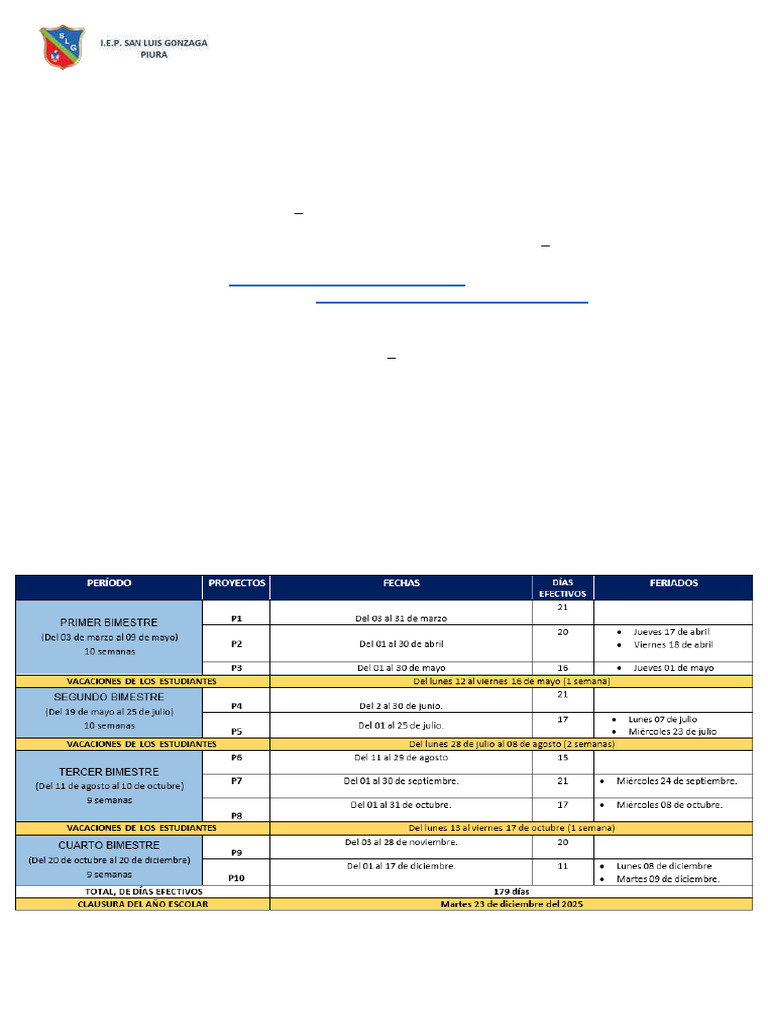 Plan Curricular Inicial 2025 San Luis Gonzaga | PDF | Plan de estudios ...