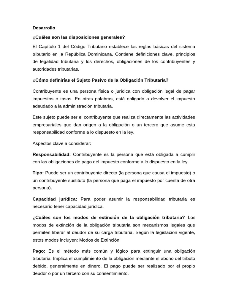 Obligaciones y Extinción Tributaria RD | PDF | Pagos | Impuestos