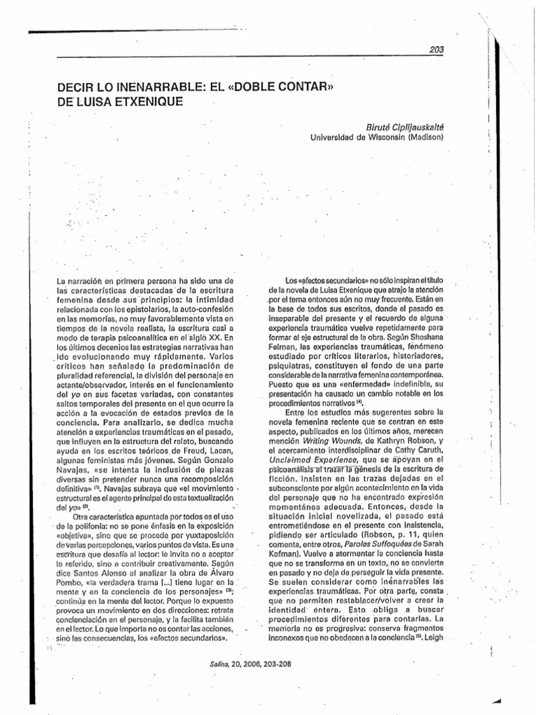 Decir Lo Inenarrable | PDF