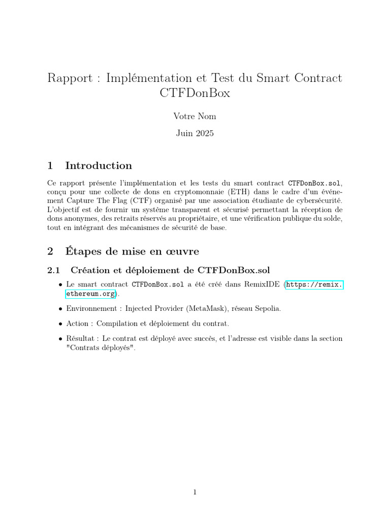 TP10 Solidity | PDF | Informatique