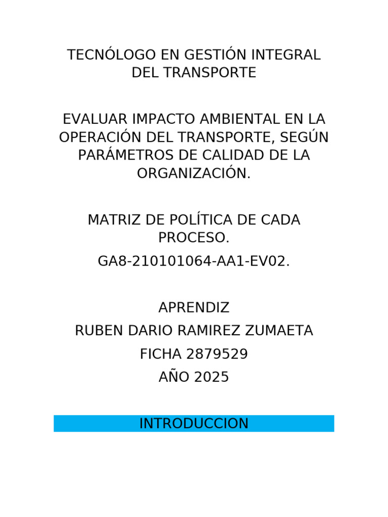 Evaluación Ambiental en Transporte | PDF | Transporte | Software