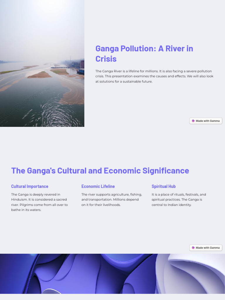 Ganga River Pollution: Causes and Solutions | PDF | Water Pollution ...