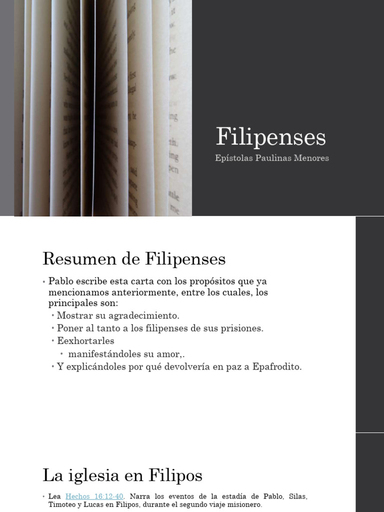 Resumen de la Carta a los Filipenses | PDF | Pablo el apóstol ...