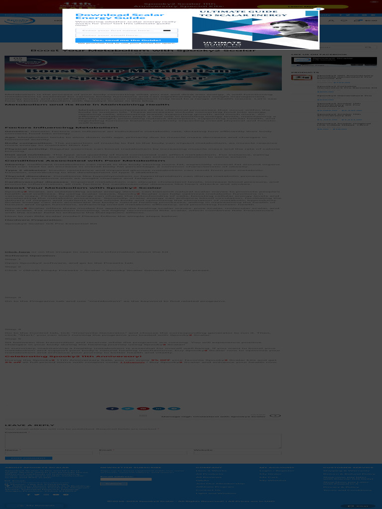 Boost Metabolism with Spooky2 Scalar | PDF | World Wide Web | Internet ...