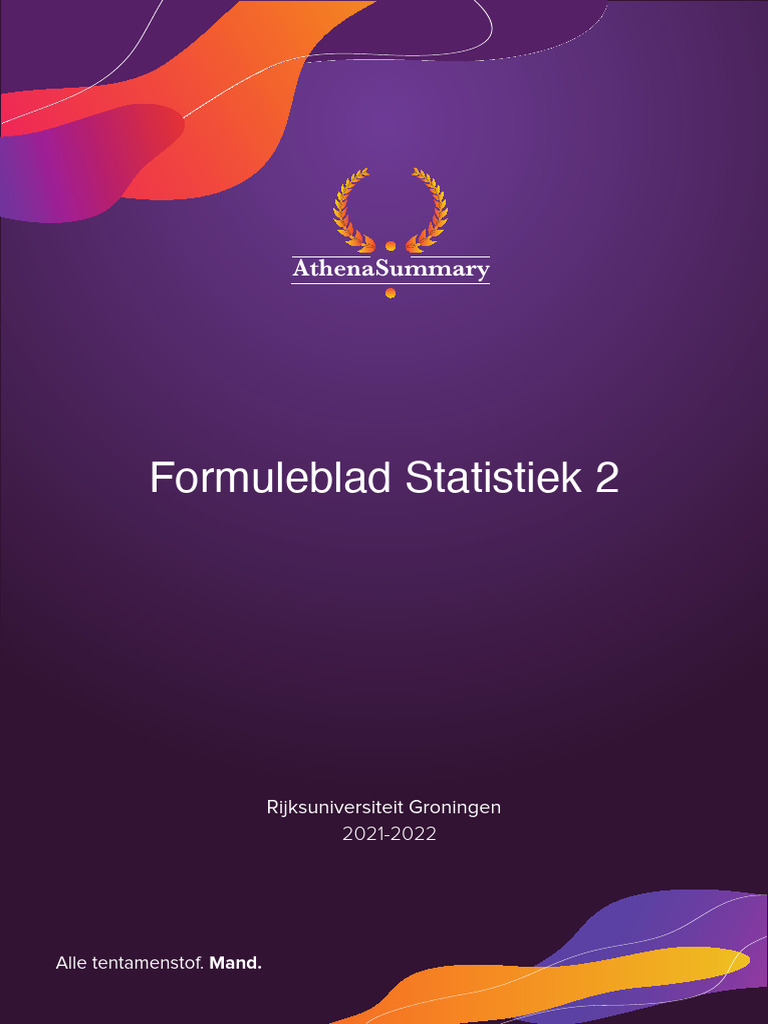 Formuleblad Stat2 | PDF
