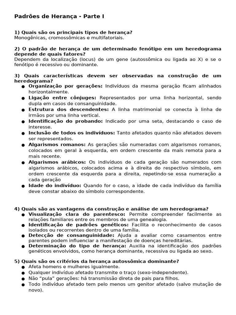 Padrões de Herança Genética Explicados | PDF | Meiose | Alelo