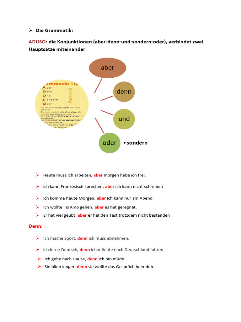 Die Grammatik ADUSO (1) - 1 | PDF