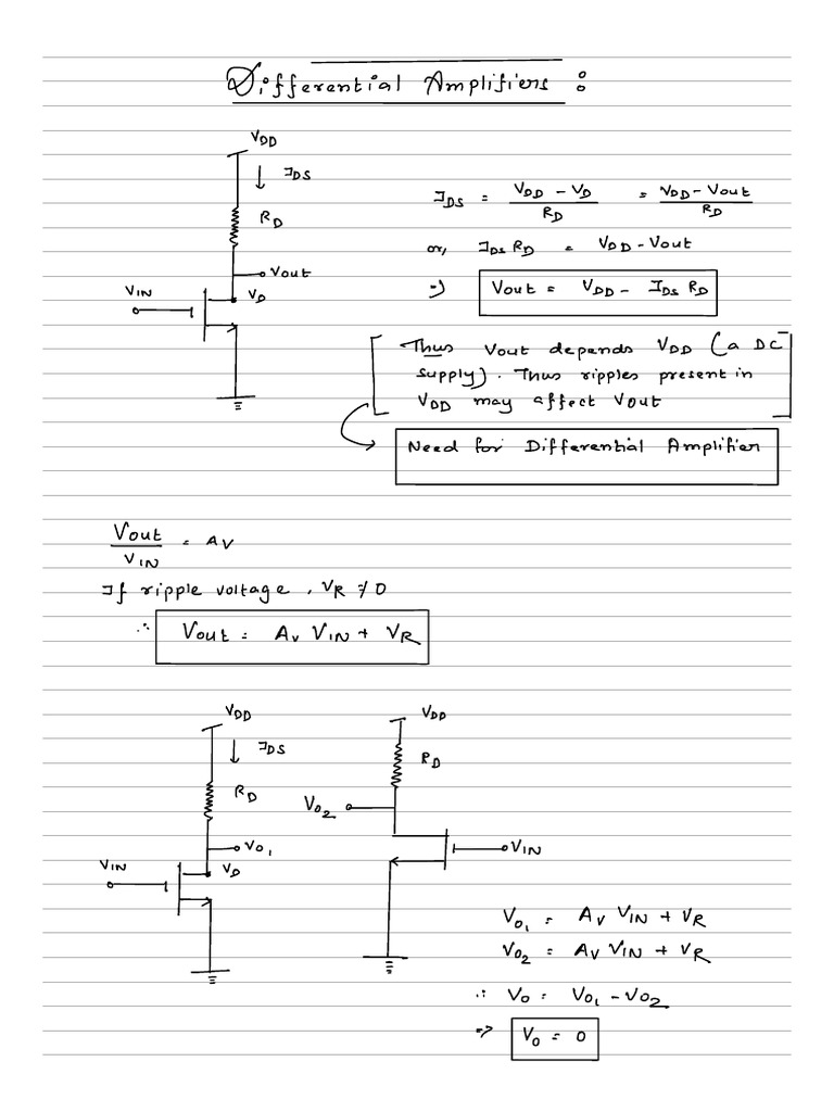 Differential Amplifier 1 | PDF