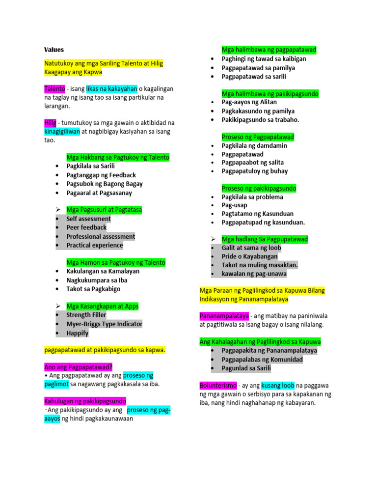 Values 3RD REVIEWER | PDF