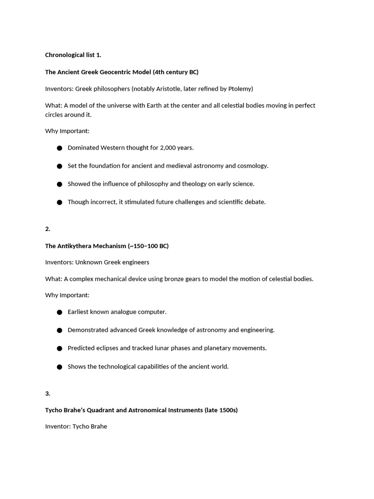 Key Milestones in Astronomy History | PDF | Galileo Galilei | Heliocentrism