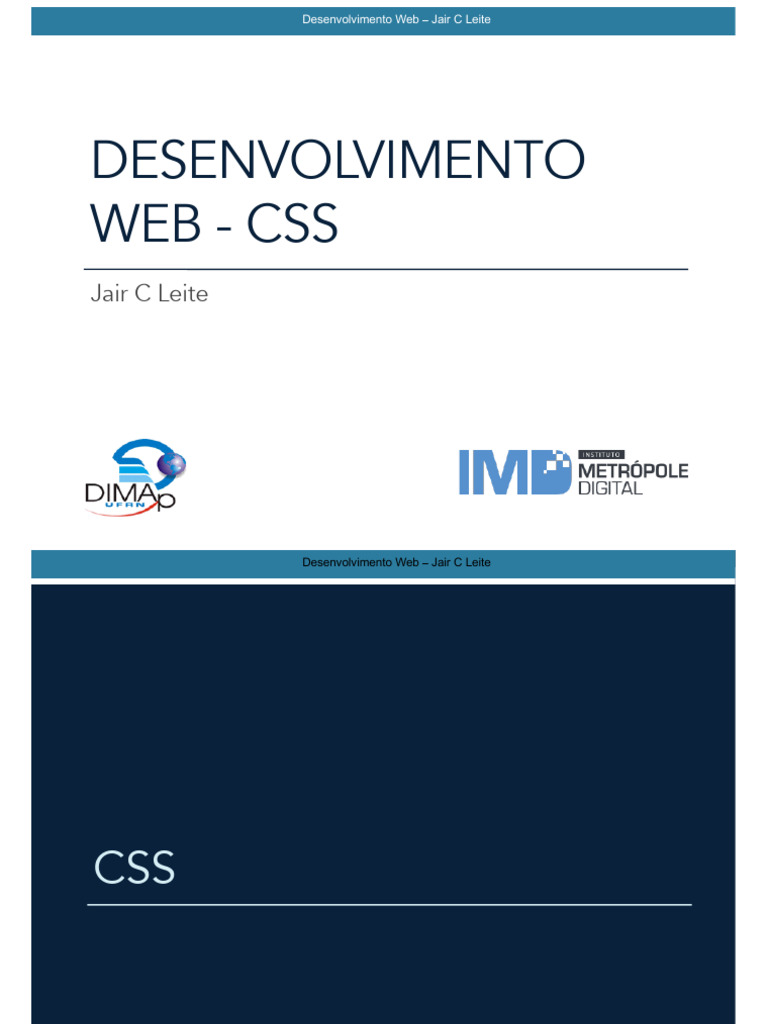 Desweb Css | PDF | Padrões da Web | Informática