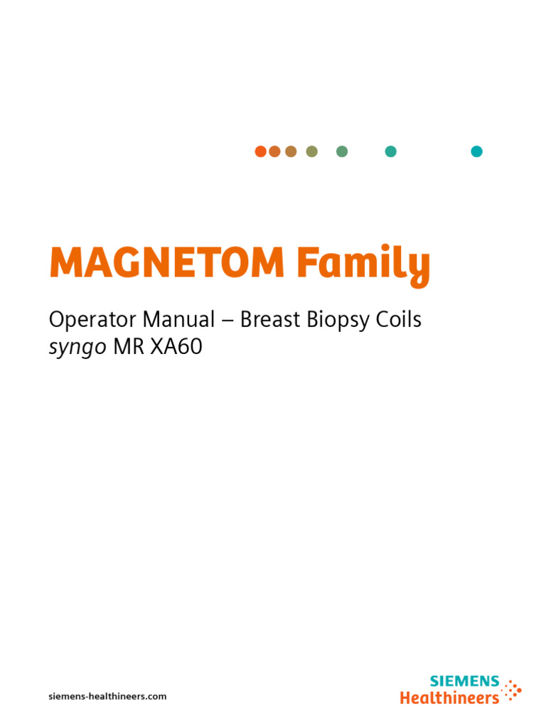 MAGNETOM Family: Breast Biopsy Manual | PDF | Breast Cancer | Biopsy