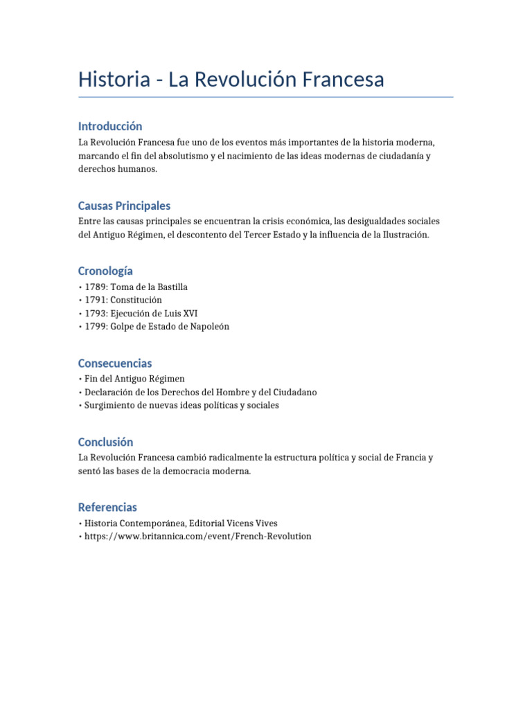 Historia Revolucion Francesa Completo | PDF