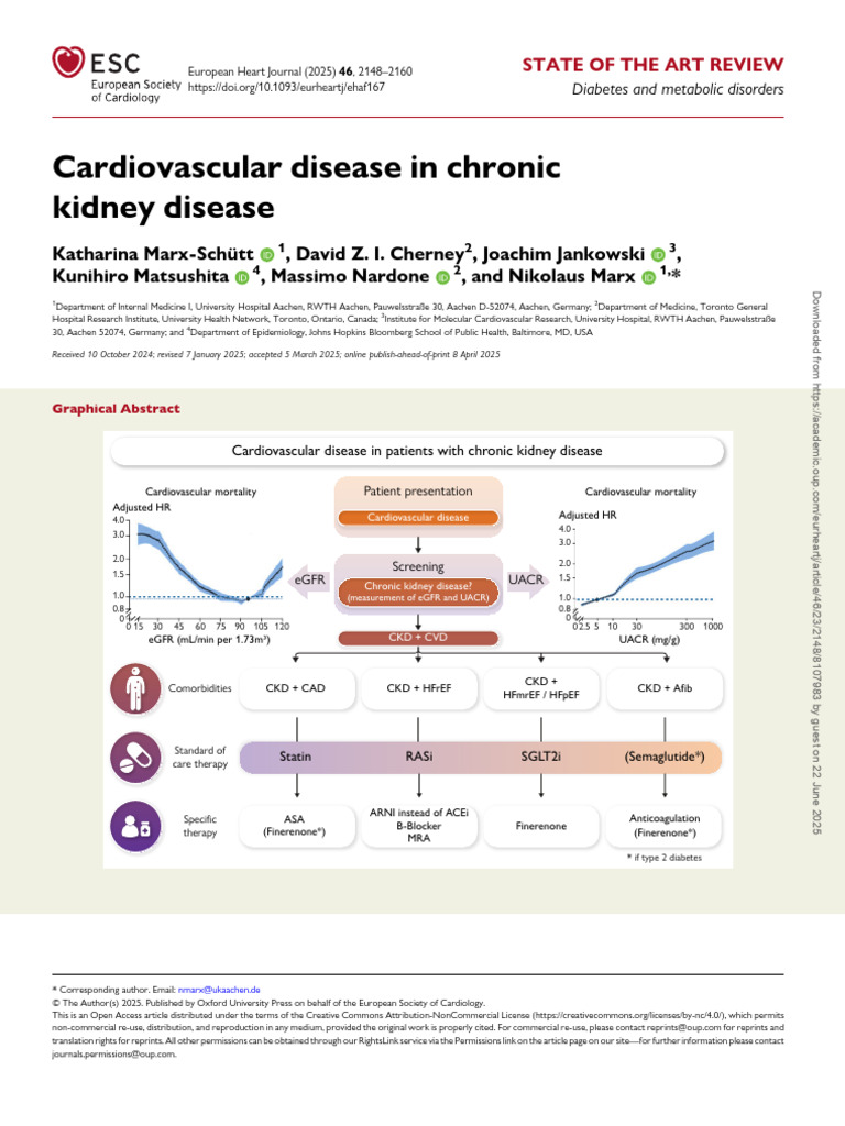 CVD Risk in Chronic Kidney Disease | PDF | Chronic Kidney Disease ...