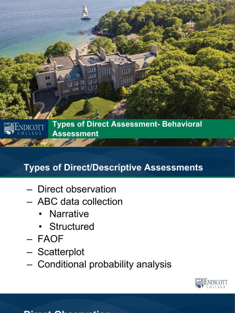 Direct Assessment Methods in ABA | PDF