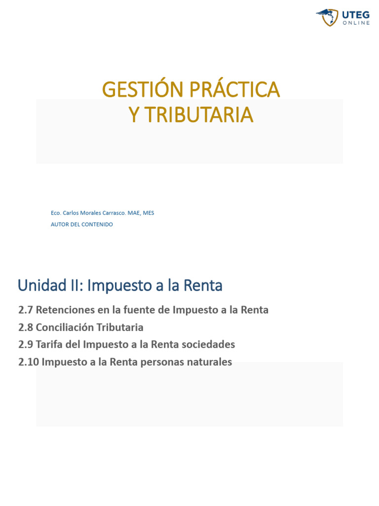 Gestión del Impuesto a la Renta | PDF | Impuestos | Impuesto sobre la renta