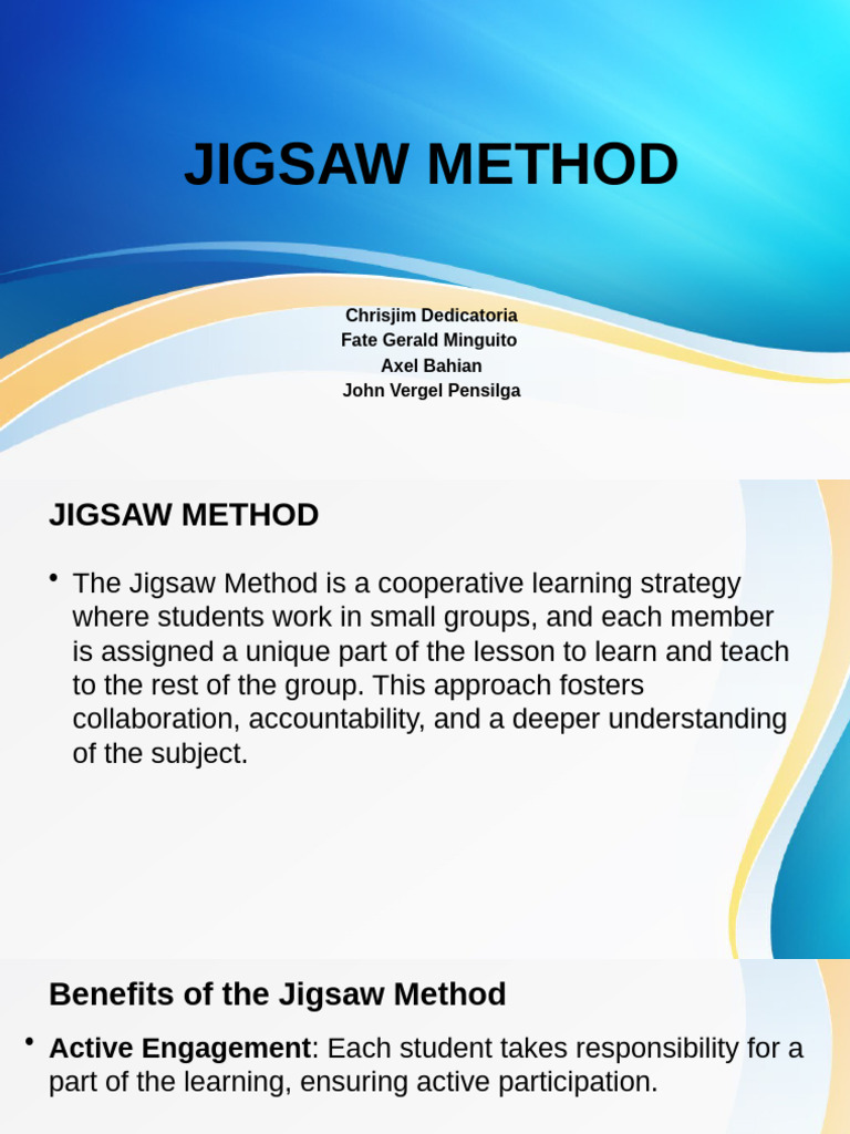 Jigsaw Method for Math Learning | PDF | Shape | Multiplication