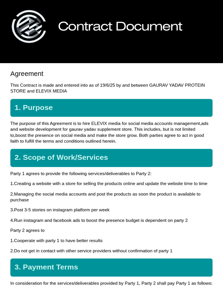 Contract Document - 20250619 - 170744 - 0000 | PDF | Payments | Civil ...