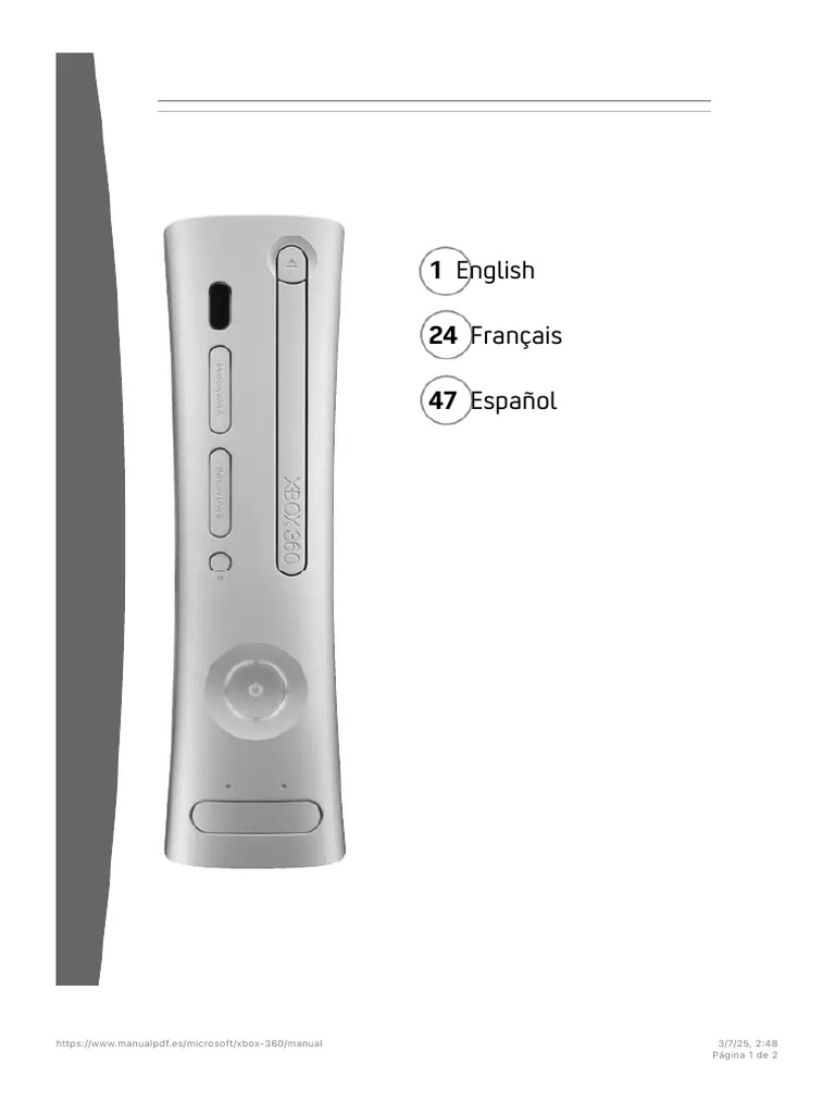 Manual PDF de Xbox 360 | PDF