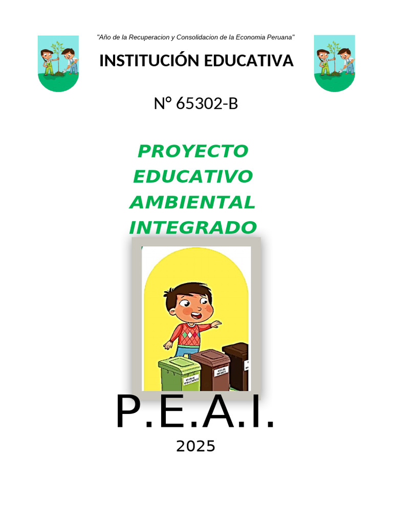 Proyecto Ambiental Educativo 2025 | PDF | Sustentabilidad | Agua