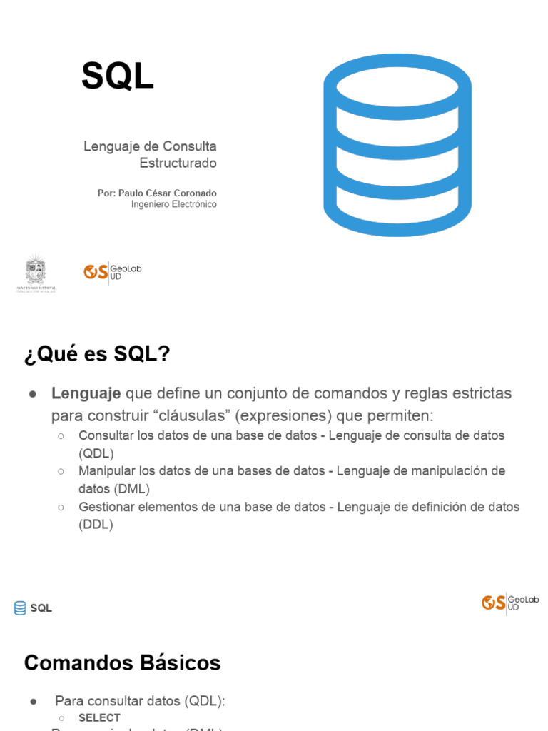Introducción a SQL: Comandos y Estructura | PDF | SQL | Programación de ...