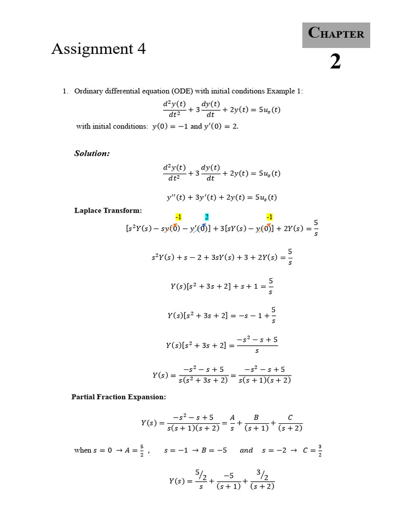 Assignment 4 MCS | PDF | Ordinary Differential Equation | Subtraction