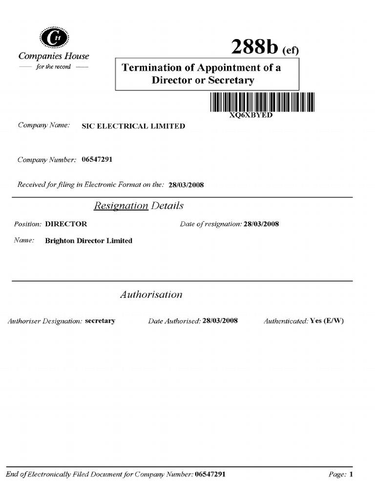 Companies House Document | PDF