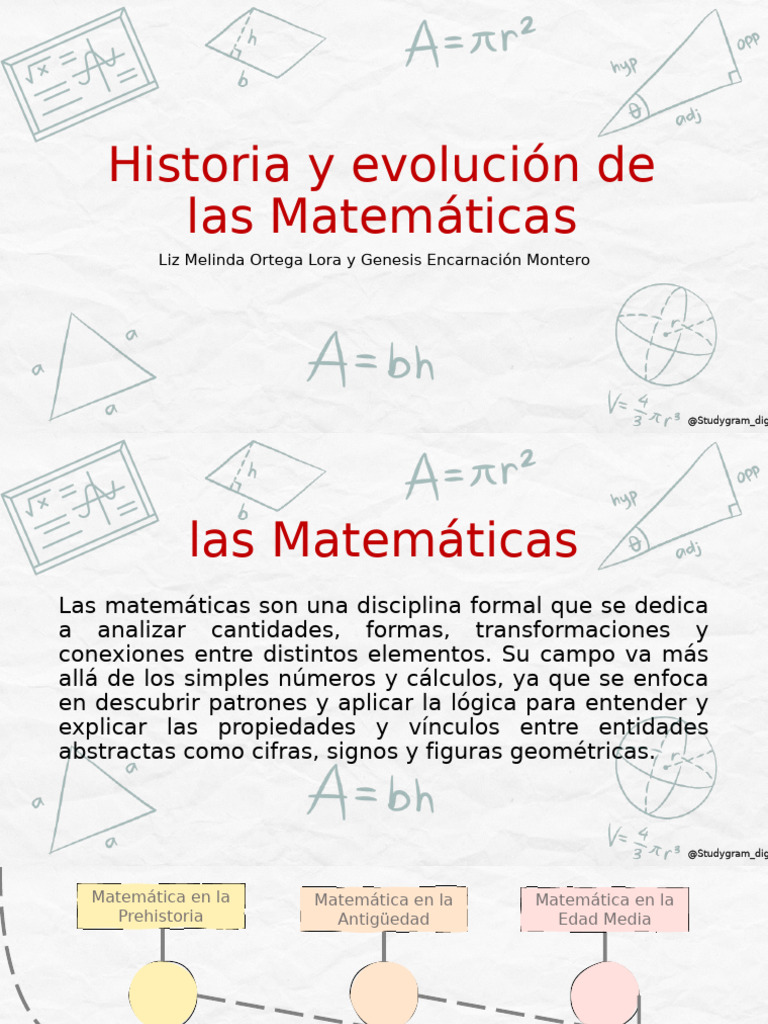 Evolución de las Matemáticas a través del Tiempo | PDF | Matemáticas ...