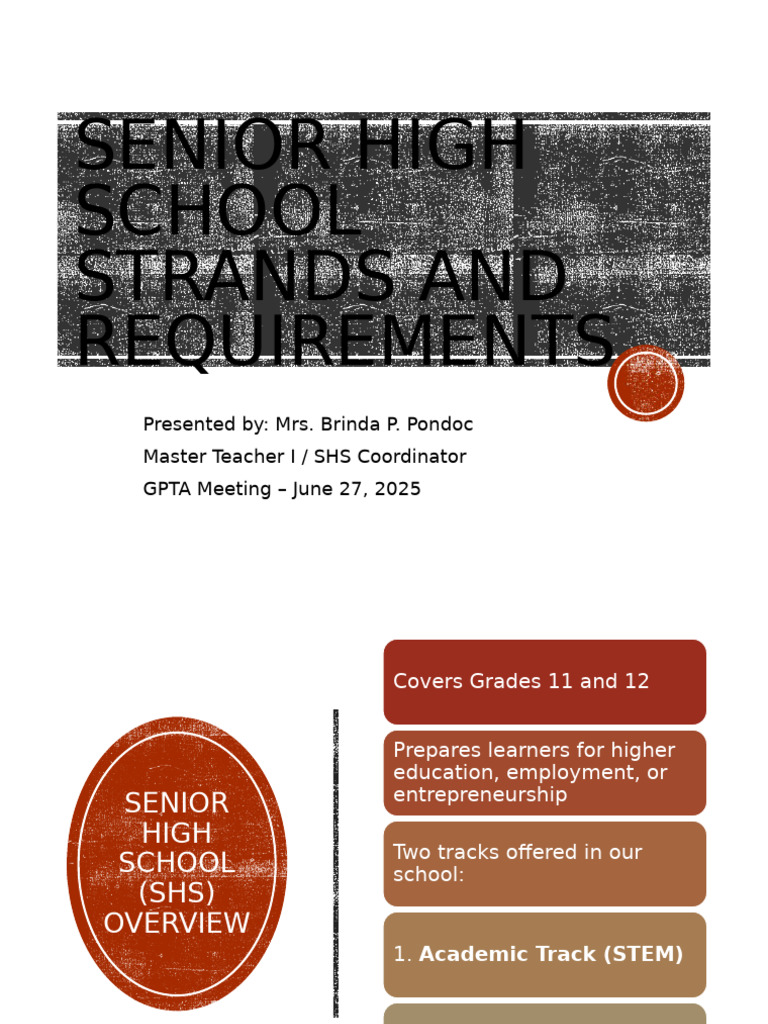 SHS Strands and Requirement | PDF | Foreign Language | Learning