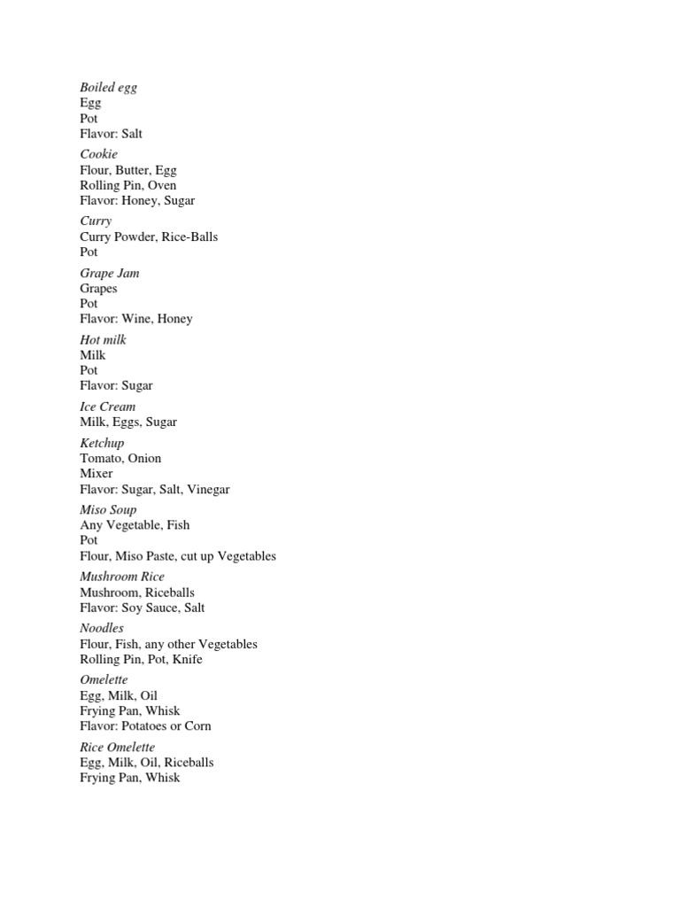 Cooking & Scheduling Guide | PDF