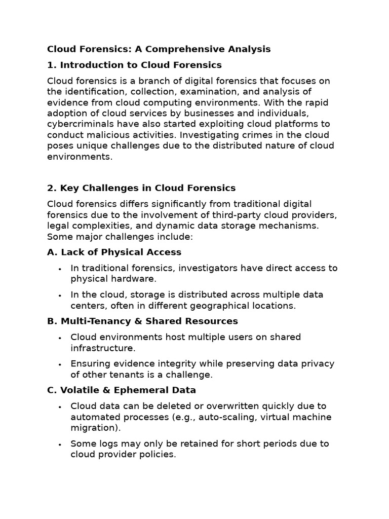 Cloud Forensics: Key Challenges & Processes | PDF | Cryptocurrency ...