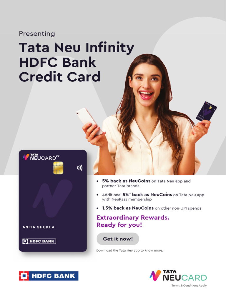 HDFC Tata Neu Infinity Card Benefits | PDF | Payments | Banking Technology