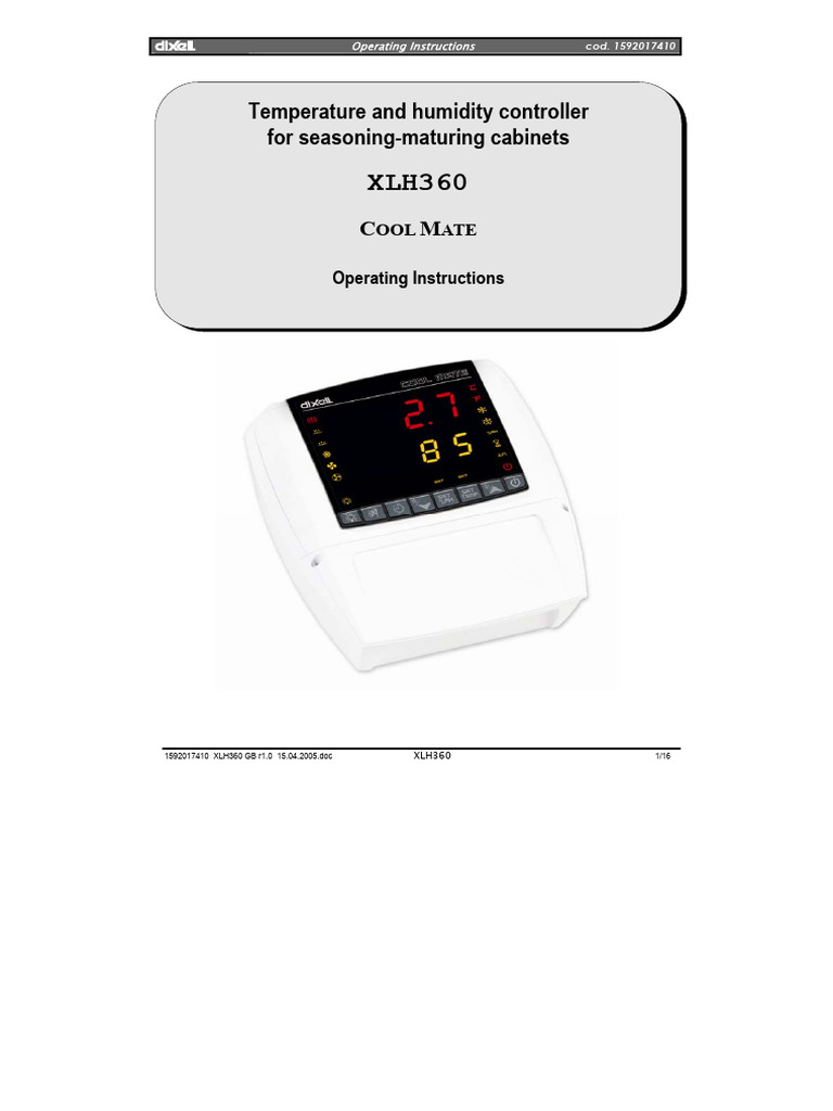XLH360 Temperature & Humidity Controller Guide | PDF | Parameter ...