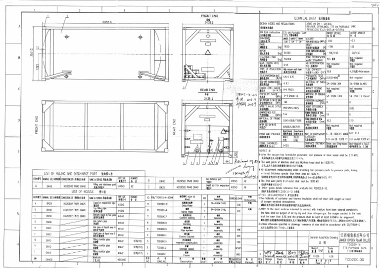 BNFU7200327 - Tank Drawing | PDF