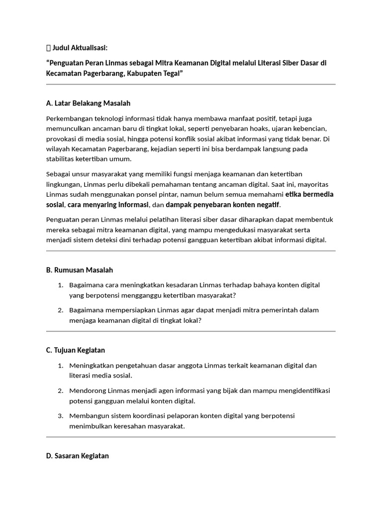 Mitra Keamanan Digital: Literasi Siber Linmas | PDF
