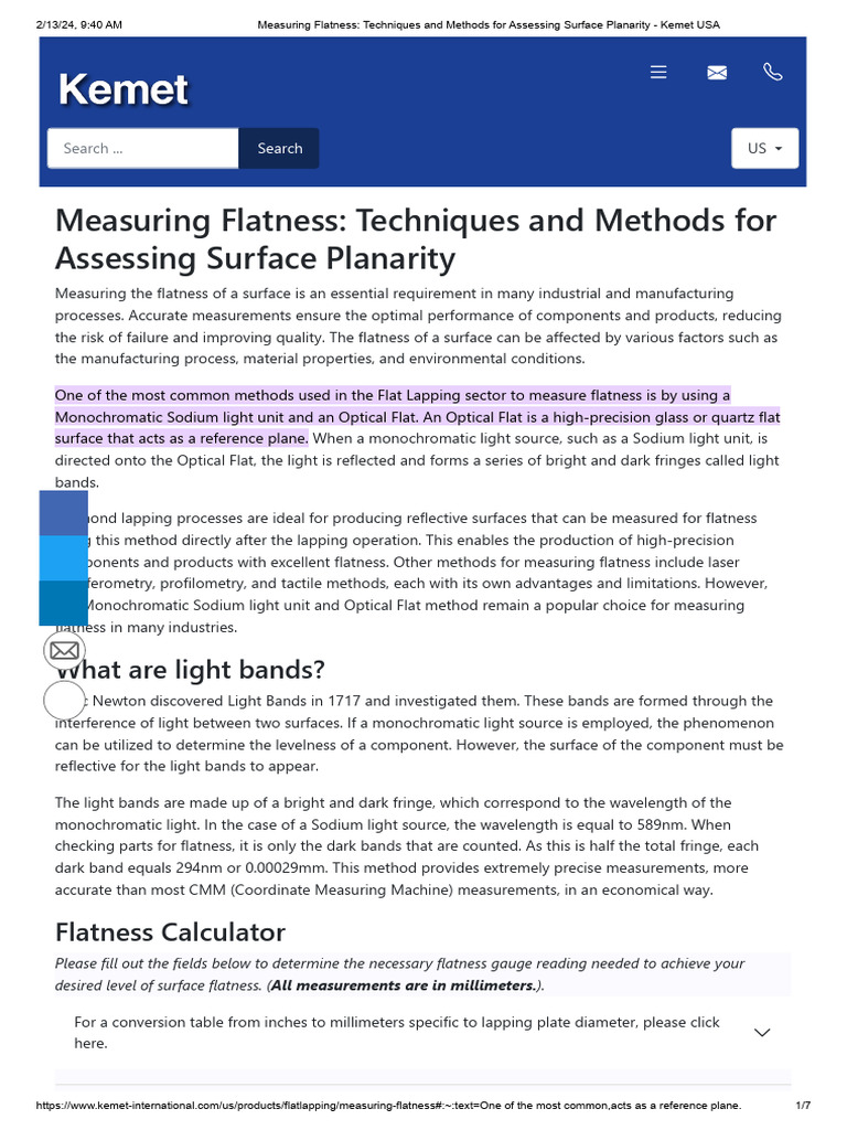 Measuring Flatness - Techniques and Methods For Assessing Surface ...