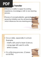 Pedagogy - Transfer Learning