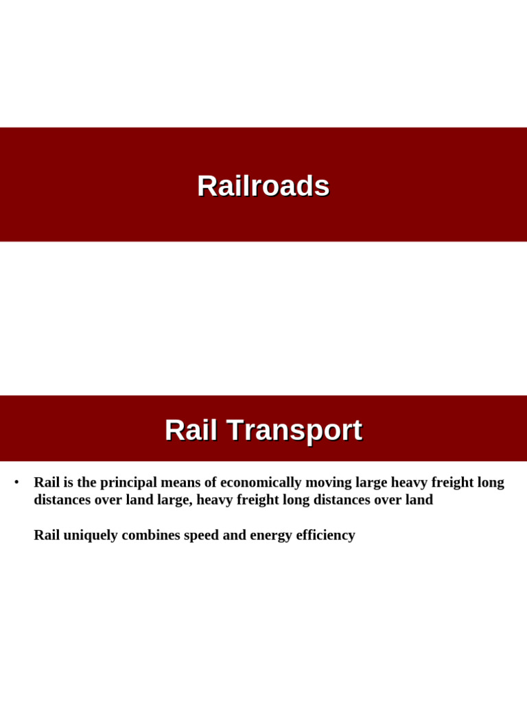 Overview of Rail Transportation Systems | PDF | Rail Freight Transport ...