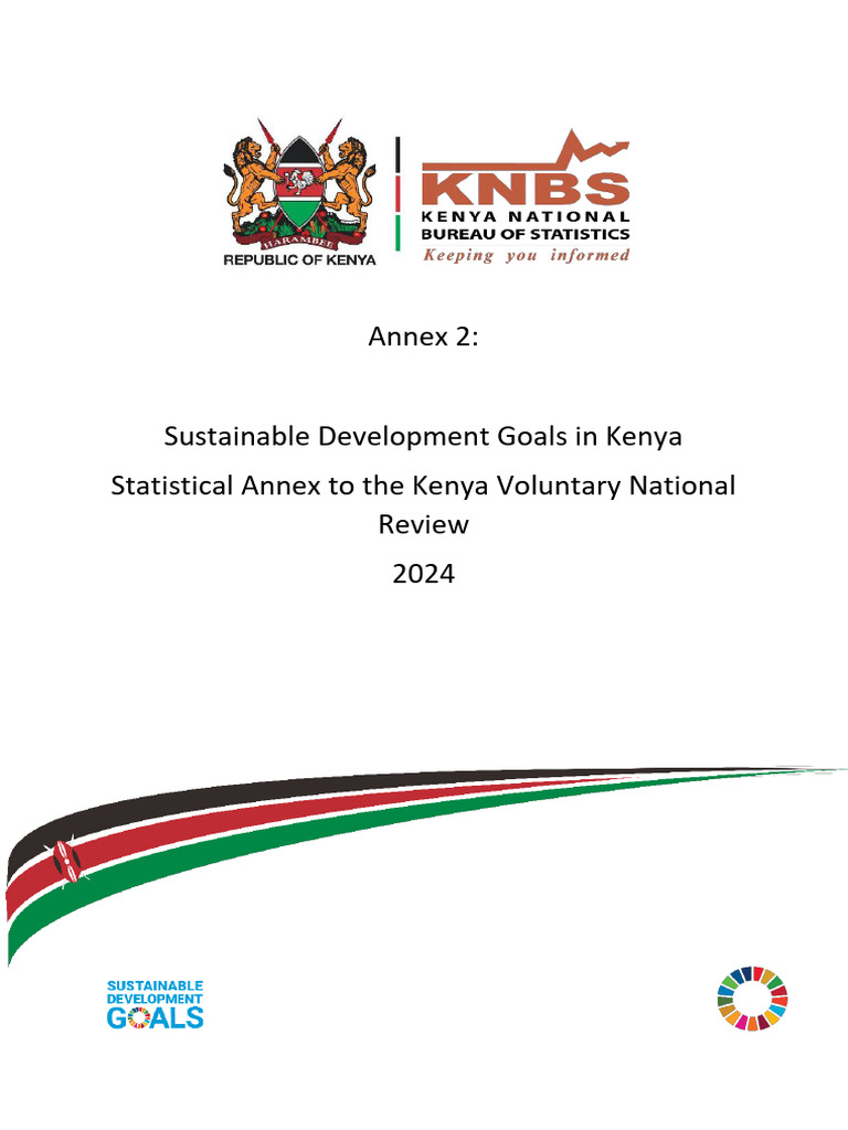 Kenya SDG Statistical Annex 2024 | PDF | Food Security | Sustainable ...