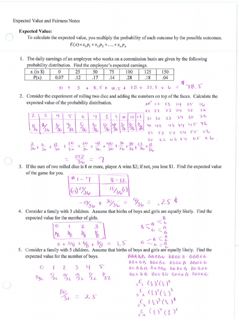 Expectedvaluenotes 12132017065249 | PDF
