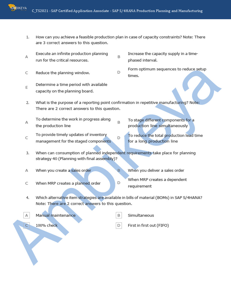 C_TS422 SAP S/4HANA Exam Guide | PDF