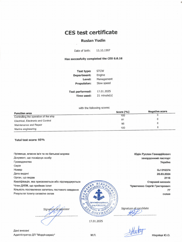 CES Test | PDF